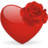 Heart and rose Icon